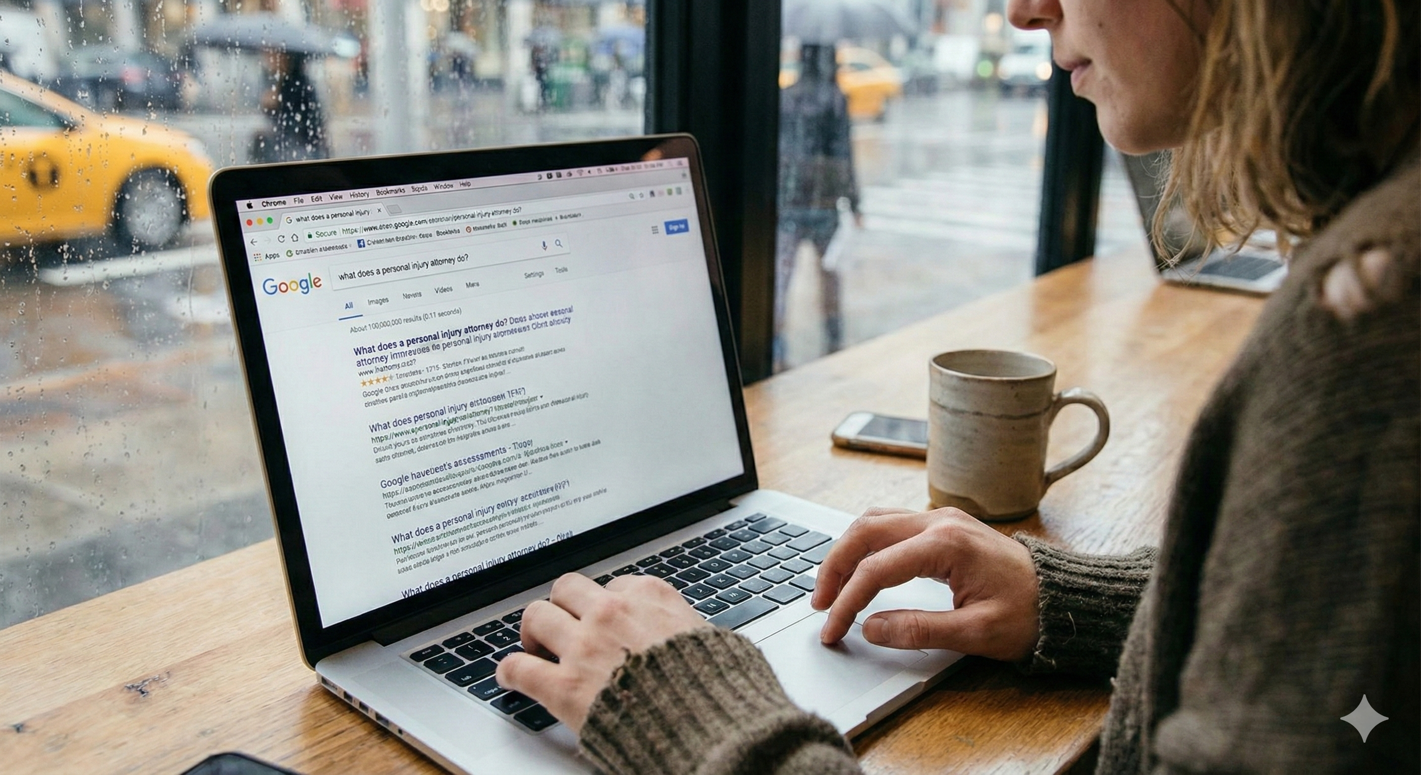 What Does a Personal Injury Attorney Do? Searched on a laptop